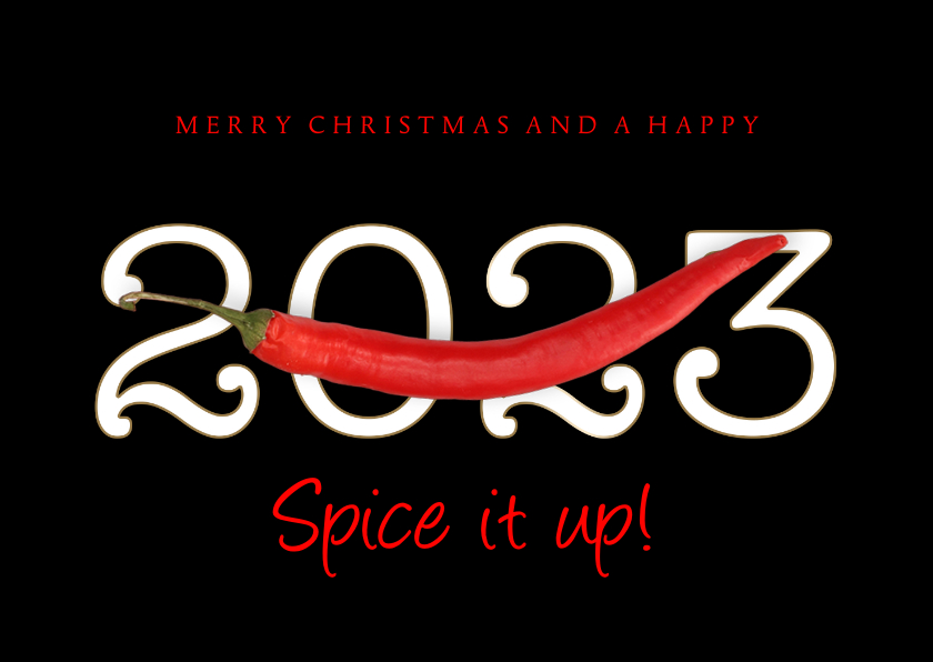 Zakelijke kerstkaart Spice it up - Zakelijke kerstkaarten Zakelijke kerstkaarten - Zakelijke kerstkaart Spice it up