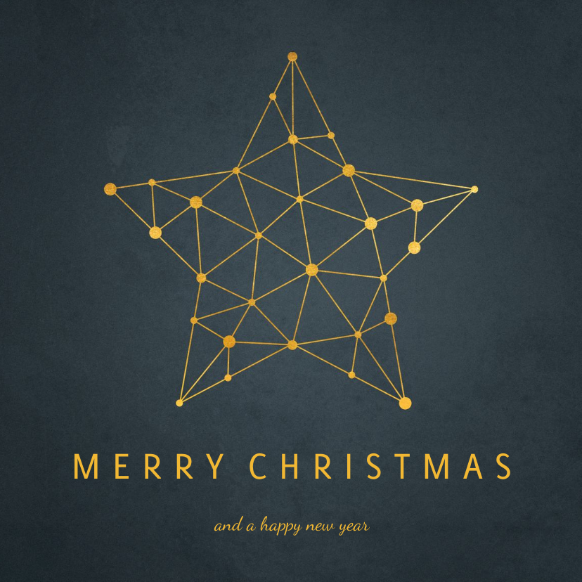 Zakelijke kerstkaart ster connectie verbinding - Zakelijke kerstkaarten Zakelijke kerstkaarten - Zakelijke kerstkaart ster connectie verbinding