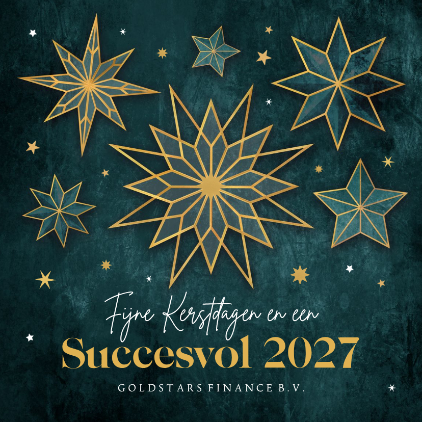 Zakelijke kerstkaart sterren logo chique goud succesvol - Zakelijke kerstkaarten Zakelijke kerstkaarten - Zakelijke kerstkaart sterren logo chique goud succesvol