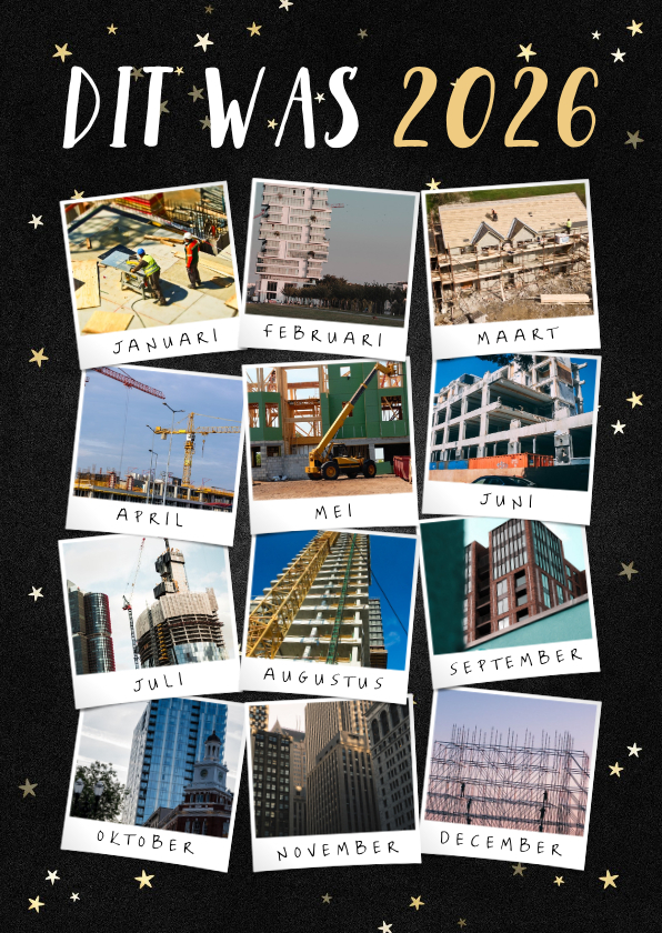 Zakelijke kerstkaarten - Zakelijke kerstkaart terugblik op 2026 fotocollage
