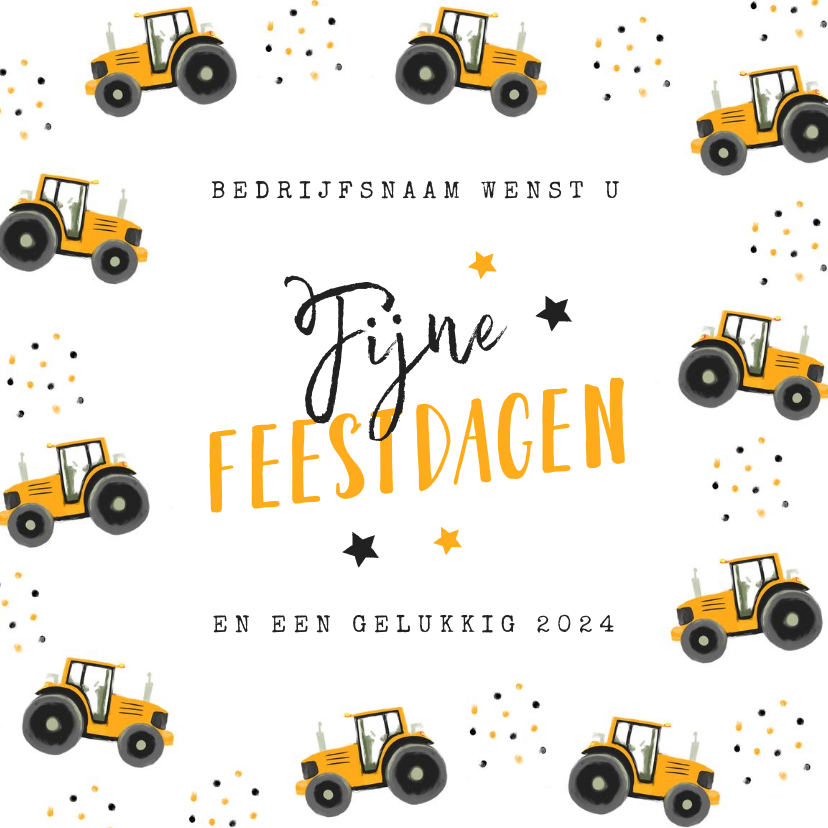 Zakelijke kerstkaart tractor agrarisch landbouw hovenier - Zakelijke kerstkaarten Zakelijke kerstkaarten - Zakelijke kerstkaart tractor agrarisch landbouw hovenier
