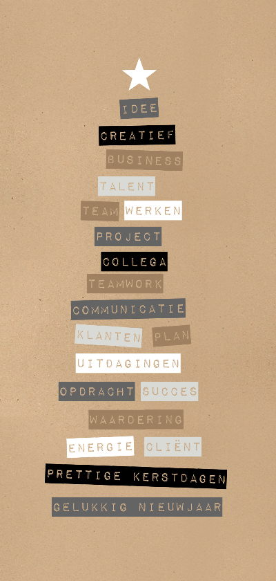 Zakelijke kerstkaart typografie langwerpig - BC - Zakelijke kerstkaarten Zakelijke kerstkaarten - Zakelijke kerstkaart typografie langwerpig - BC