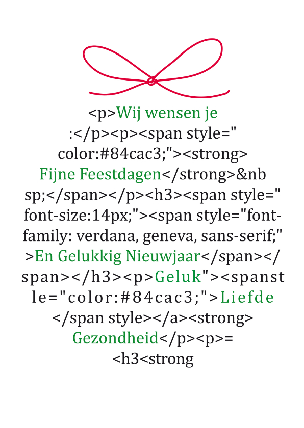Zakelijke kerstkaart voor ICT met "broncode" - Zakelijke kerstkaarten Zakelijke kerstkaarten - Zakelijke kerstkaart voor ICT met "broncode"