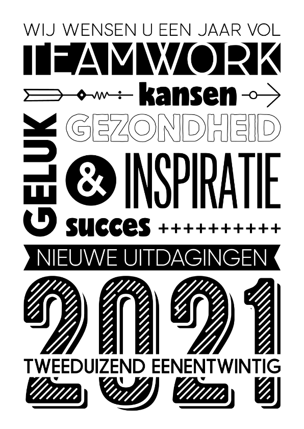 Zakelijke nieuwjaarskaart 2021 u-vorm - Zakelijke kerstkaarten Zakelijke kerstkaarten - Zakelijke nieuwjaarskaart 2021 u-vorm