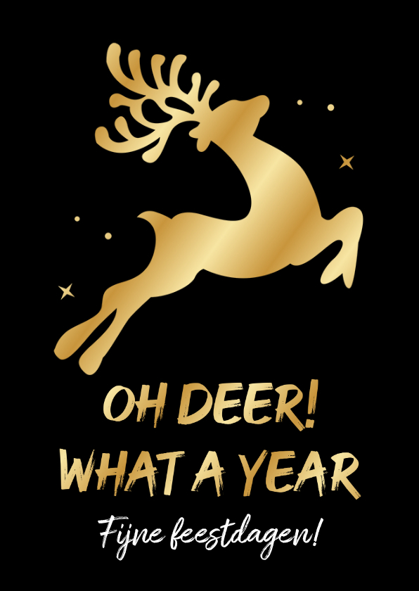Zakelijke terugblik kerstkaart oh deer what a year - Zakelijke kerstkaarten Zakelijke kerstkaarten - Zakelijke terugblik kerstkaart oh deer what a year