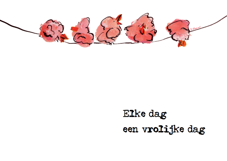 De vrolijke vogels - Zomaar kaarten Zomaar kaarten - De vrolijke vogels