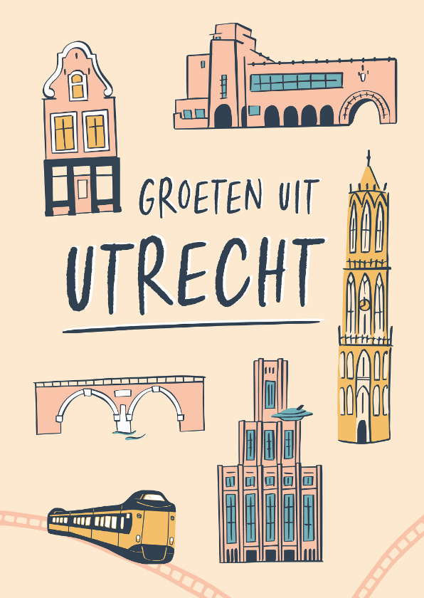 Groeten uit Utrecht gebouwen - Zomaar kaarten Zomaar kaarten - Groeten uit Utrecht gebouwen