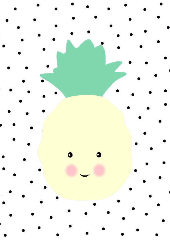 Kaart Ananas - WW - Zomaar kaarten Zomaar kaarten - Kaart Ananas - WW