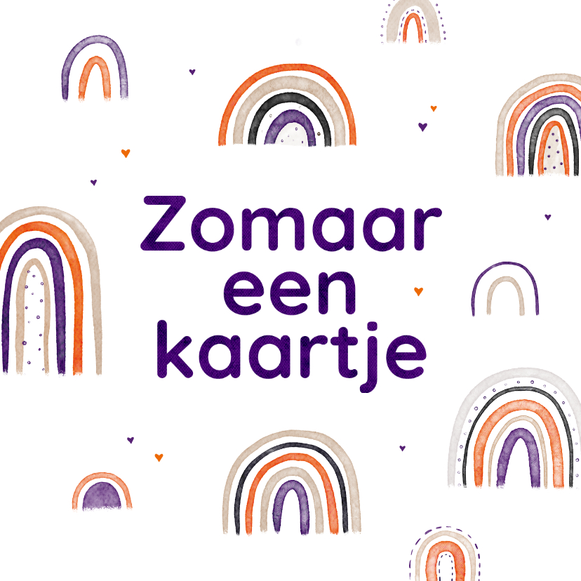 KiKa zomaar kaart met regenboogjes - Zomaar kaarten Zomaar kaarten - KiKa zomaar kaart met regenboogjes