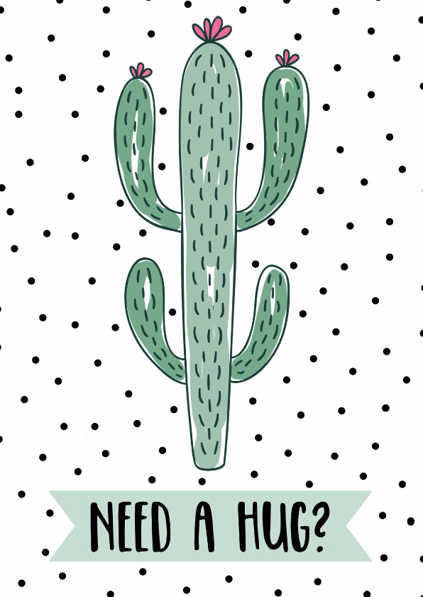 Knuffel Cactus - WW - Zomaar kaarten Zomaar kaarten - Knuffel Cactus - WW