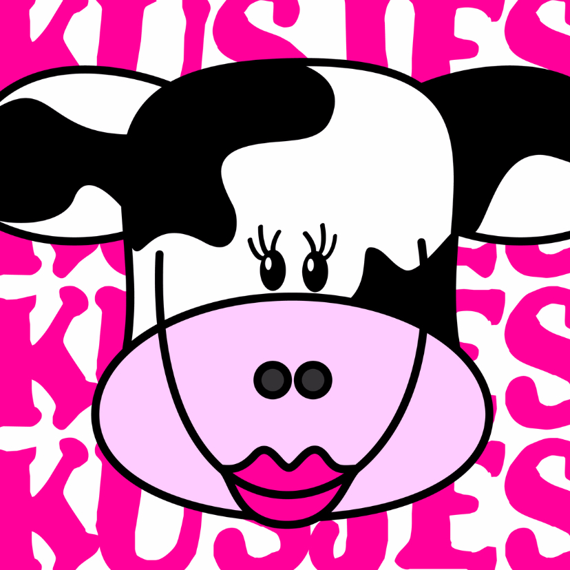 Koeie kusjes - Zomaar kaarten Zomaar kaarten - Koeie kusjes