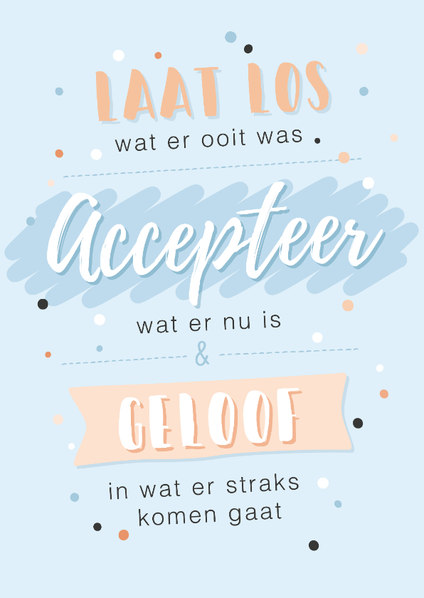 Lichtblauwe kaart met relativerende quote - Zomaar kaarten Zomaar kaarten - Lichtblauwe kaart met relativerende quote