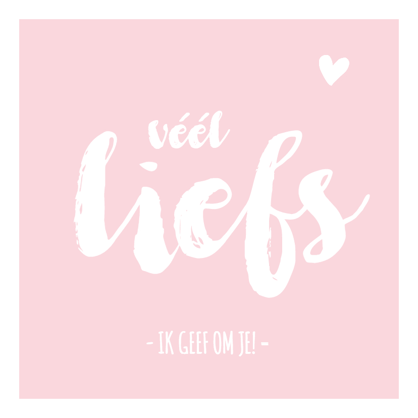 Liefde kaart veel liefs roze - Zomaar kaarten Zomaar kaarten - Liefde kaart veel liefs roze