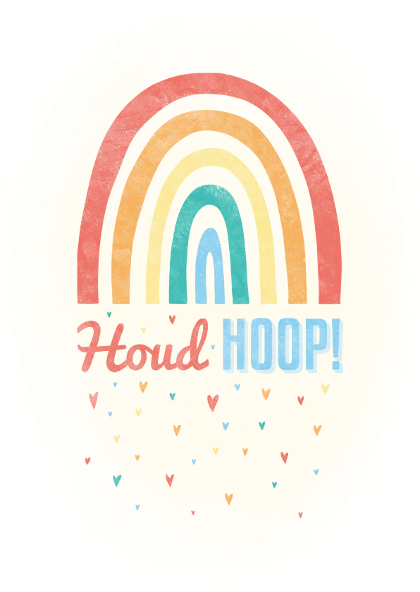 Make-A-Wish kaartje met regenboogje en hartjes houd hoop - Zomaar kaarten Zomaar kaarten - Make-A-Wish kaartje met regenboogje en hartjes houd hoop