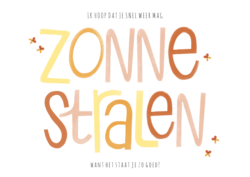 Make-A-Wish Vrolijke kaart Zonnestralen staat je goed - Zomaar kaarten Zomaar kaarten - Make-A-Wish Vrolijke kaart Zonnestralen staat je goed