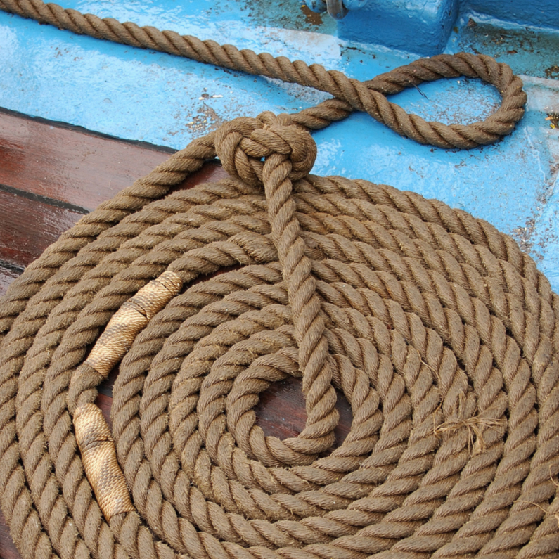 Nautisch - keurig opgerold touw - Zomaar kaarten Zomaar kaarten - Nautisch - keurig opgerold touw
