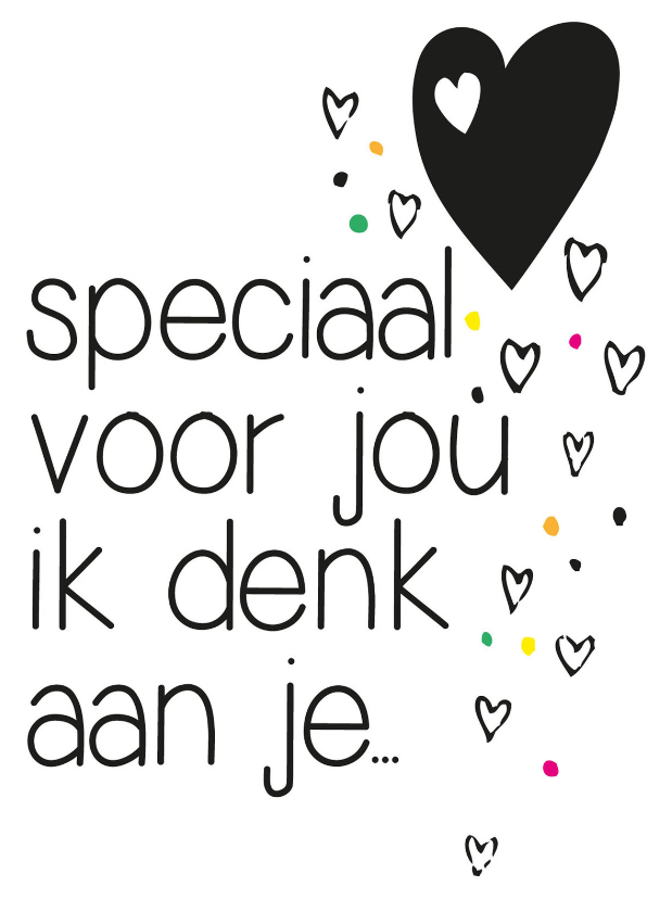 speciaal voor jou ik denk aan je - Zomaar kaarten Zomaar kaarten - speciaal voor jou ik denk aan je