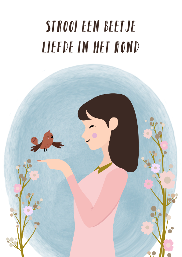 Strooi een beetje liefde in het rond - Zomaar kaarten Zomaar kaarten - Strooi een beetje liefde in het rond
