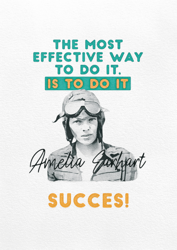 Succeskaart - Amelia Earhart - Zomaar kaarten Zomaar kaarten - Succeskaart - Amelia Earhart