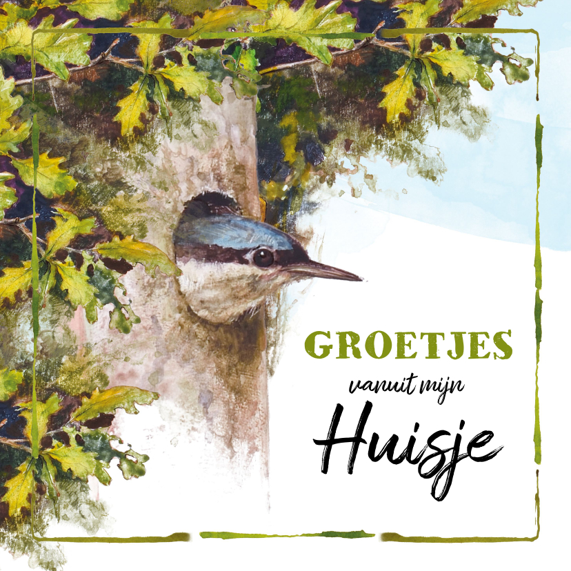 Zeg je vrienden, familie, collega's gedag vanuit huis kaart - Zomaar kaarten Zomaar kaarten - Zeg je vrienden, familie, collega's gedag vanuit huis kaart