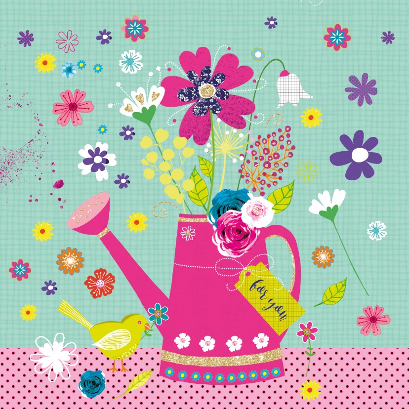 Zomaar gieter bloemen - Zomaar kaarten Zomaar kaarten - Zomaar gieter bloemen