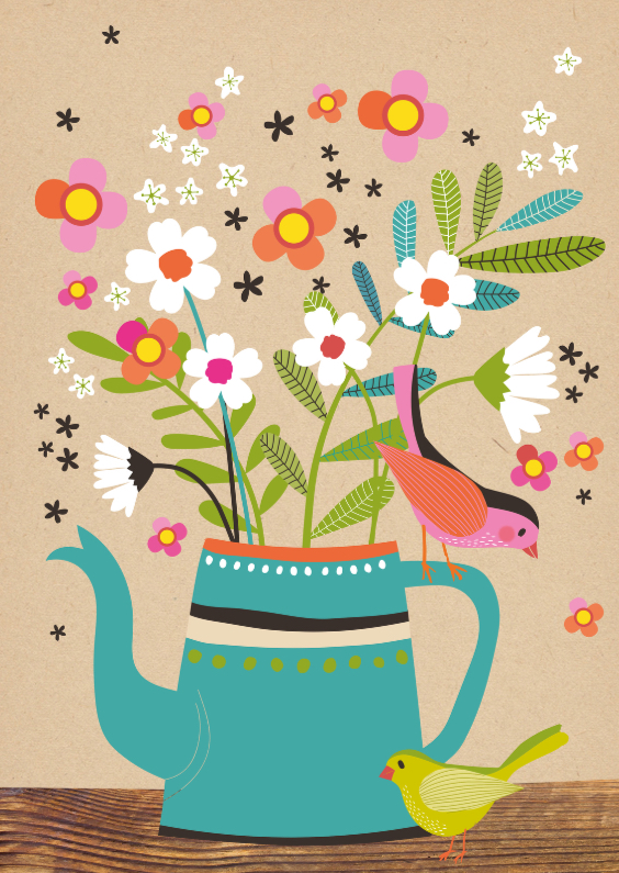 Zomaar kaart bos bloemen - Zomaar kaarten Zomaar kaarten - Zomaar kaart bos bloemen