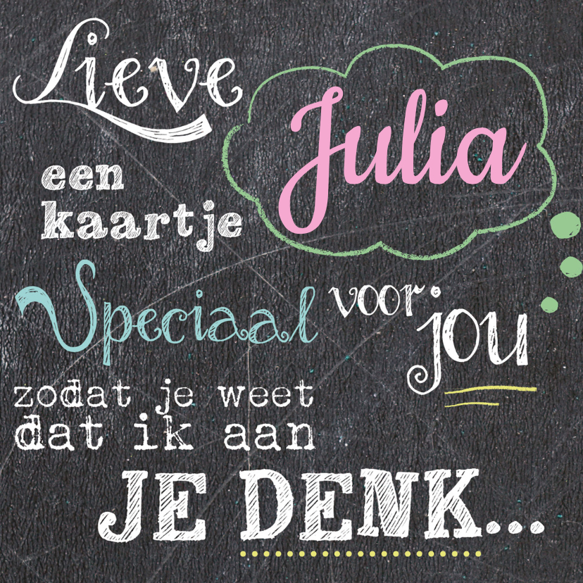 Zomaar kaart ik denk aan je - BF - Zomaar kaarten Zomaar kaarten - Zomaar kaart ik denk aan je - BF