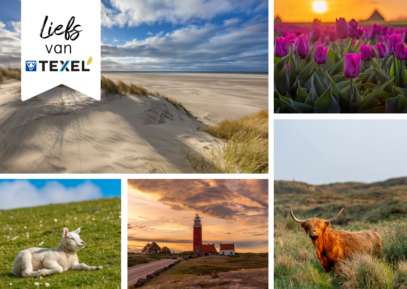 Zomaar kaart met impressie van Texel - Zomaar kaarten Zomaar kaarten - Zomaar kaart met impressie van Texel