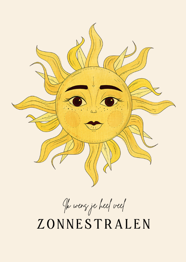 Zomaar kaart zon zonnestralen liefs ik denk aan je - Wenskaarten Wenskaarten - Zomaar kaart zon zonnestralen liefs ik denk aan je