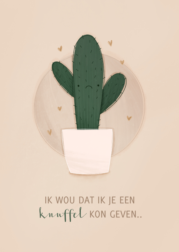 Zomaar kaartje cactus ik wou dat ik je een knuffel kon geven - Zomaar kaarten Zomaar kaarten - Zomaar kaartje cactus ik wou dat ik je een knuffel kon geven