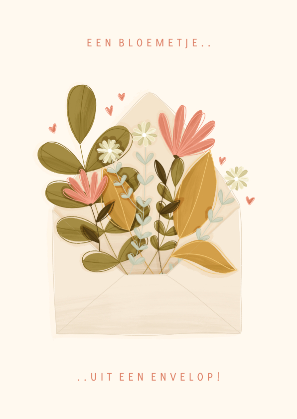 Zomaar kaartje een bloemetje uit een envelop - Zomaar kaarten Zomaar kaarten - Zomaar kaartje een bloemetje uit een envelop