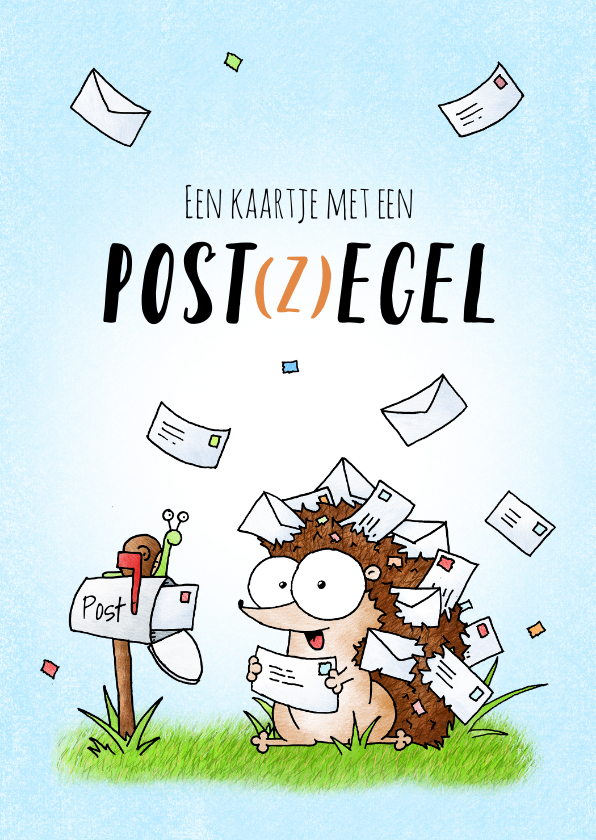Zomaar kaartje met een post(z)egel - Zomaar kaarten Zomaar kaarten - Zomaar kaartje met een post(z)egel