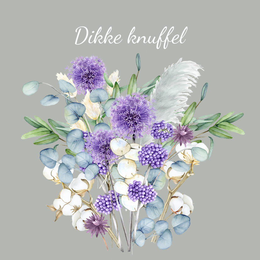 Zomaar paarse bloemen - Zomaar kaarten Zomaar kaarten - Zomaar paarse bloemen