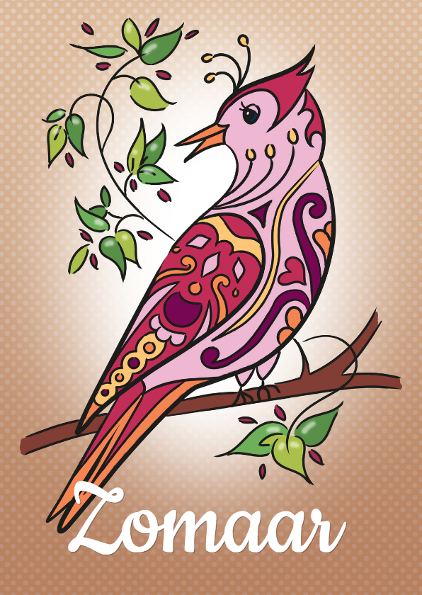 Zomaar - siervogel - Zomaar kaarten Zomaar kaarten - Zomaar - siervogel