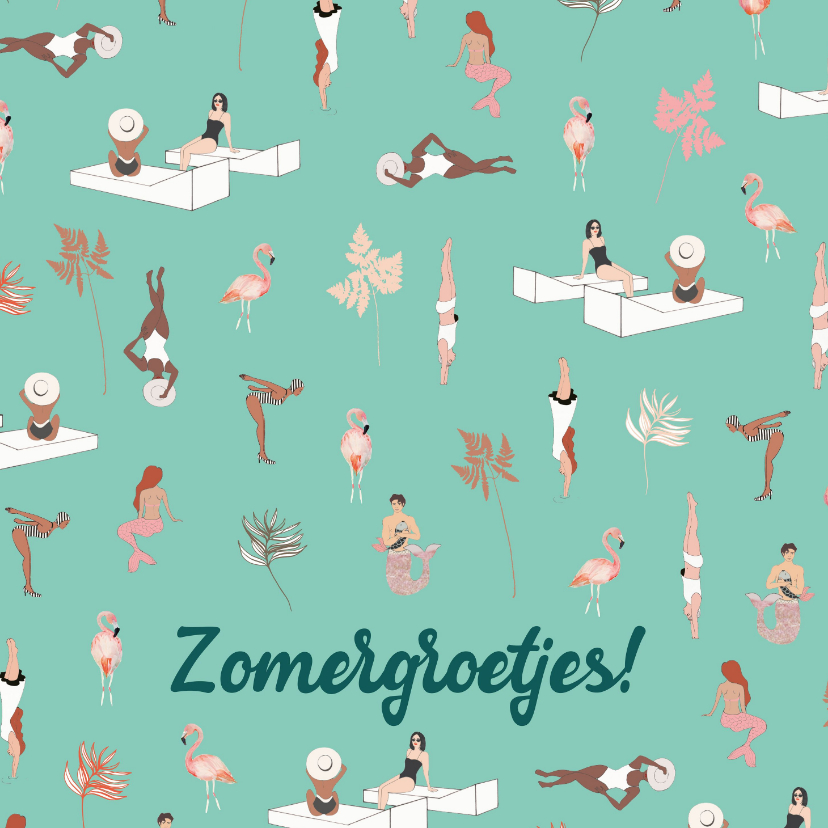 Zomaar Zomergroetjes strand - Zomaar kaarten Zomaar kaarten - Zomaar Zomergroetjes strand