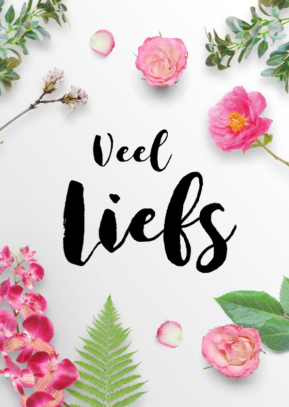 Zomaarkaart bloemen liefs - Zomaar kaarten Zomaar kaarten - Zomaarkaart bloemen liefs