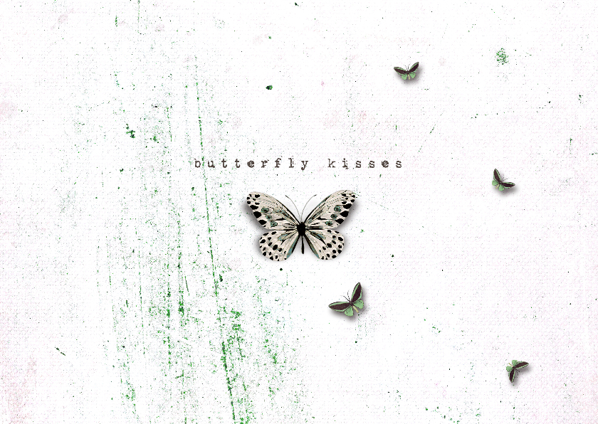 Zomaarkaart Butterfly Kisses - Zomaar kaarten Zomaar kaarten - Zomaarkaart Butterfly Kisses