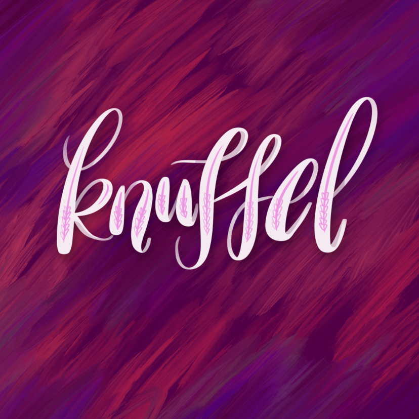 Zomaarkaart knuffel handlettering - Zomaar kaarten Zomaar kaarten - Zomaarkaart knuffel handlettering
