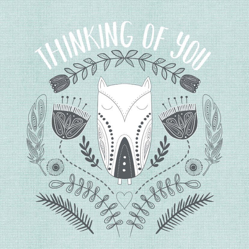 Zomaarkaart - Thinking of you - Zomaar kaarten Zomaar kaarten - Zomaarkaart - Thinking of you